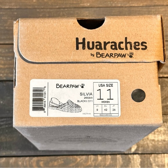 Bearpaw Silvia Women’s Leather Huarache Sandals - Picture 3 of 4